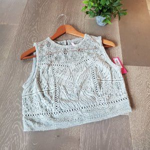 Crop lace top- NWT